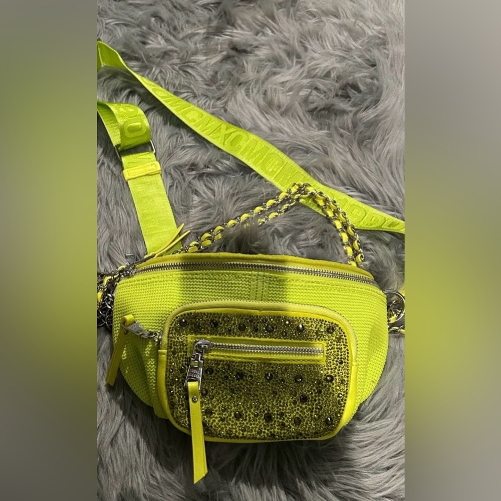 Steve Madden Vibrant Neon Yellow Crossbody Bag belt bag